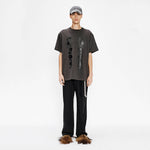 'BLACK FOLIAGE'' STANDARD TEE WASHED BLACK