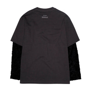 'BLACK FOLIAGE'' DOUBLE LAYERED TEE WASHED BLACK