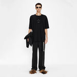"LOGO'' OVERSIZED TEE BLACK