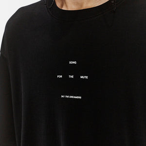 "LOGO'' OVERSIZED TEE BLACK