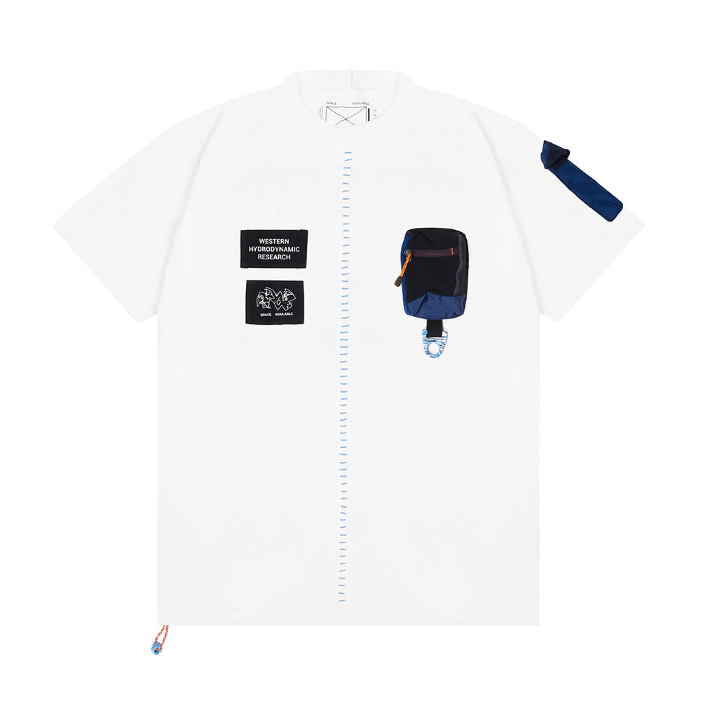 SA X WHR PATCH LOGO T WHITE