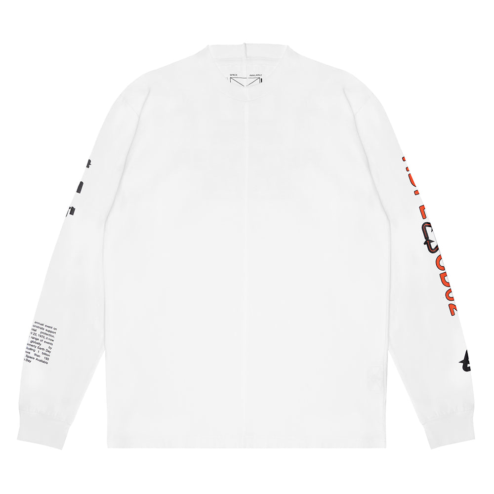 RECYCLING STUDIO LONG SLEEVE T WHITE