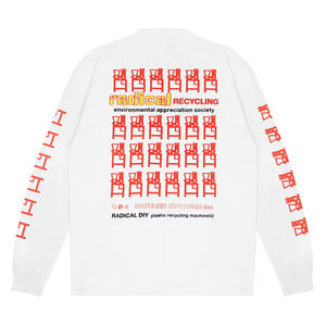 RADICAL RECYCLING LONG SLEEVE T WHITE