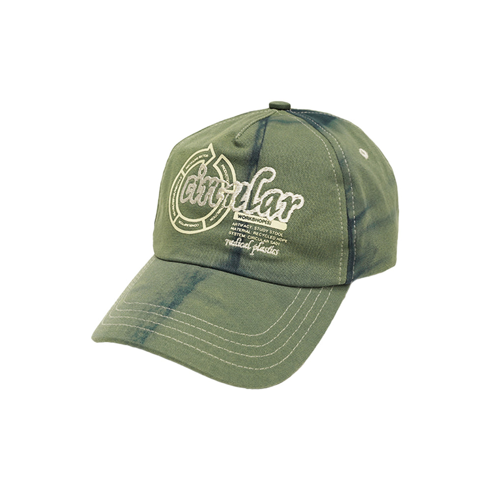 CIRCULAR DESIGN CAP TIE DYE GREEN