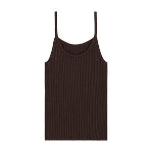 SRHWC Ribbed Tank Chocolate