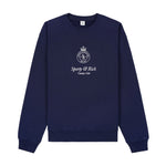 Crown Embroidered Crewneck Navy