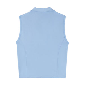 SRC Sports Polo Vest Sky Blue/White