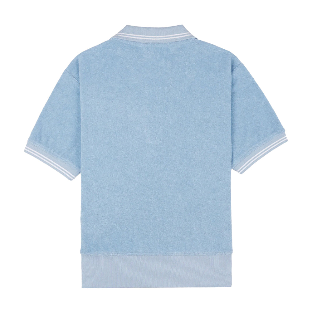 Serif Logo Terry Polo Sky Blue/White