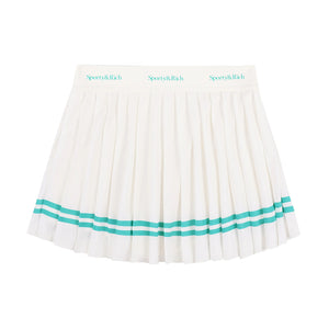 Serif Logo Pleated Skirt Coconut/Caribbean