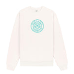 Connecticut Crest Crewneck Coconut/Caribbean