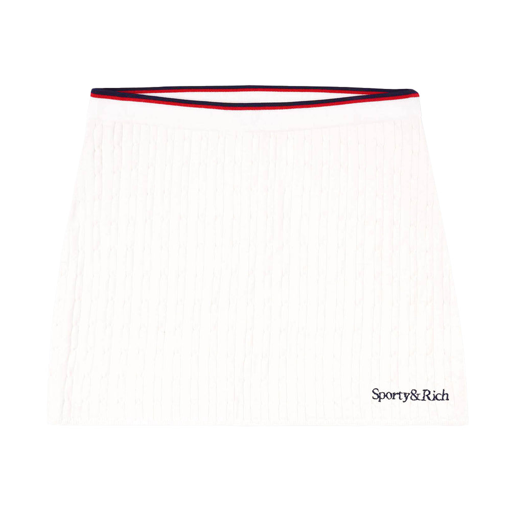 Serif Logo Mini Cable Skirt Off White