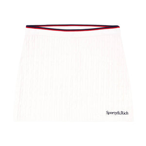 Serif Logo Mini Cable Skirt Off White