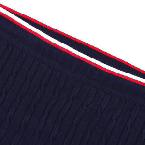 Serif Logo Mini Cable Skirt Navy
