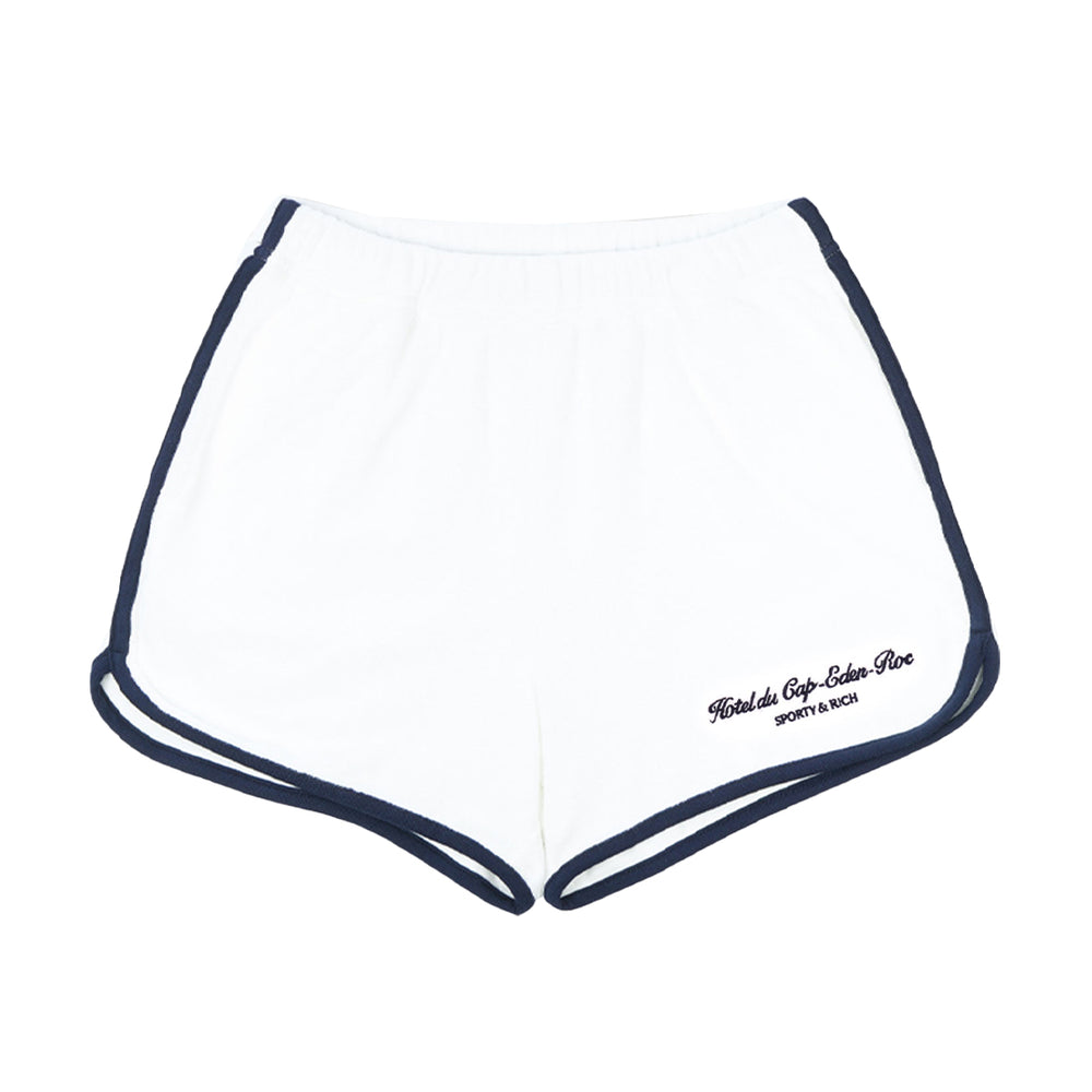 Hotel du Cap Cursive Terry Short White/Navy