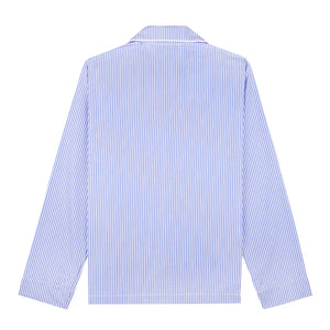 Hotel du Cap Cursive Pyjama Top Blue/White Thin Stripe