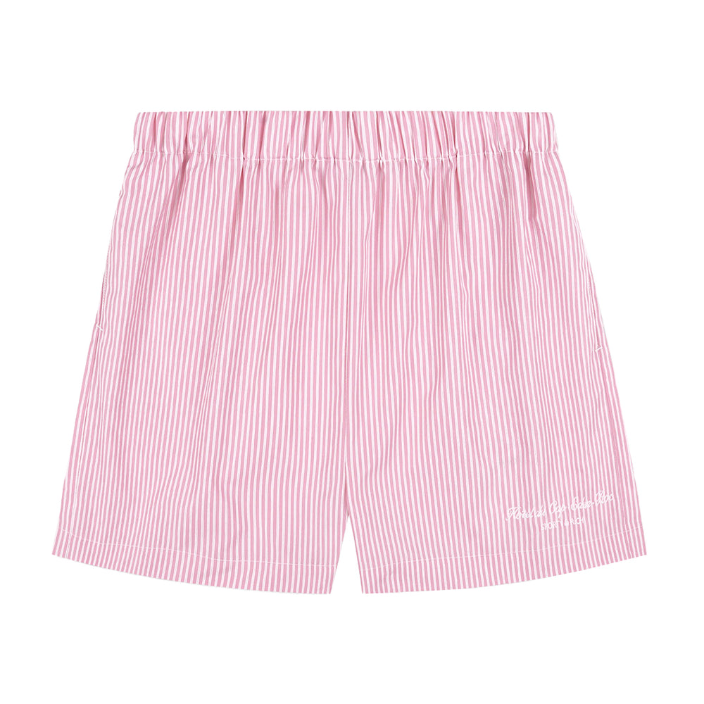 Hotel du Cap Cursive Poplin Short Pink/White Thin Stripe