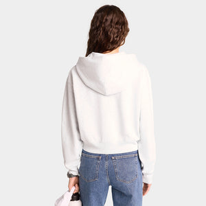 Vendome Resort Cropped Zip Hoodie Heather Grey