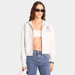Vendome Resort Cropped Zip Hoodie Heather Grey