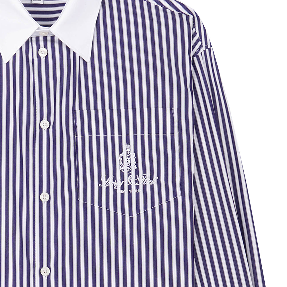 Vendome Oversize Shirt Navy Stripe