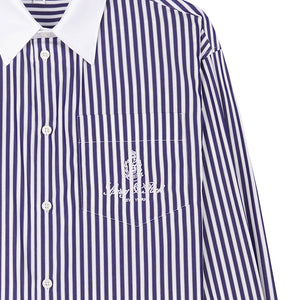 Vendome Oversize Shirt Navy Stripe