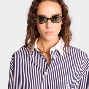 Vendome Oversize Shirt Navy Stripe