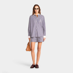 Vendome Oversize Shirt Navy Stripe