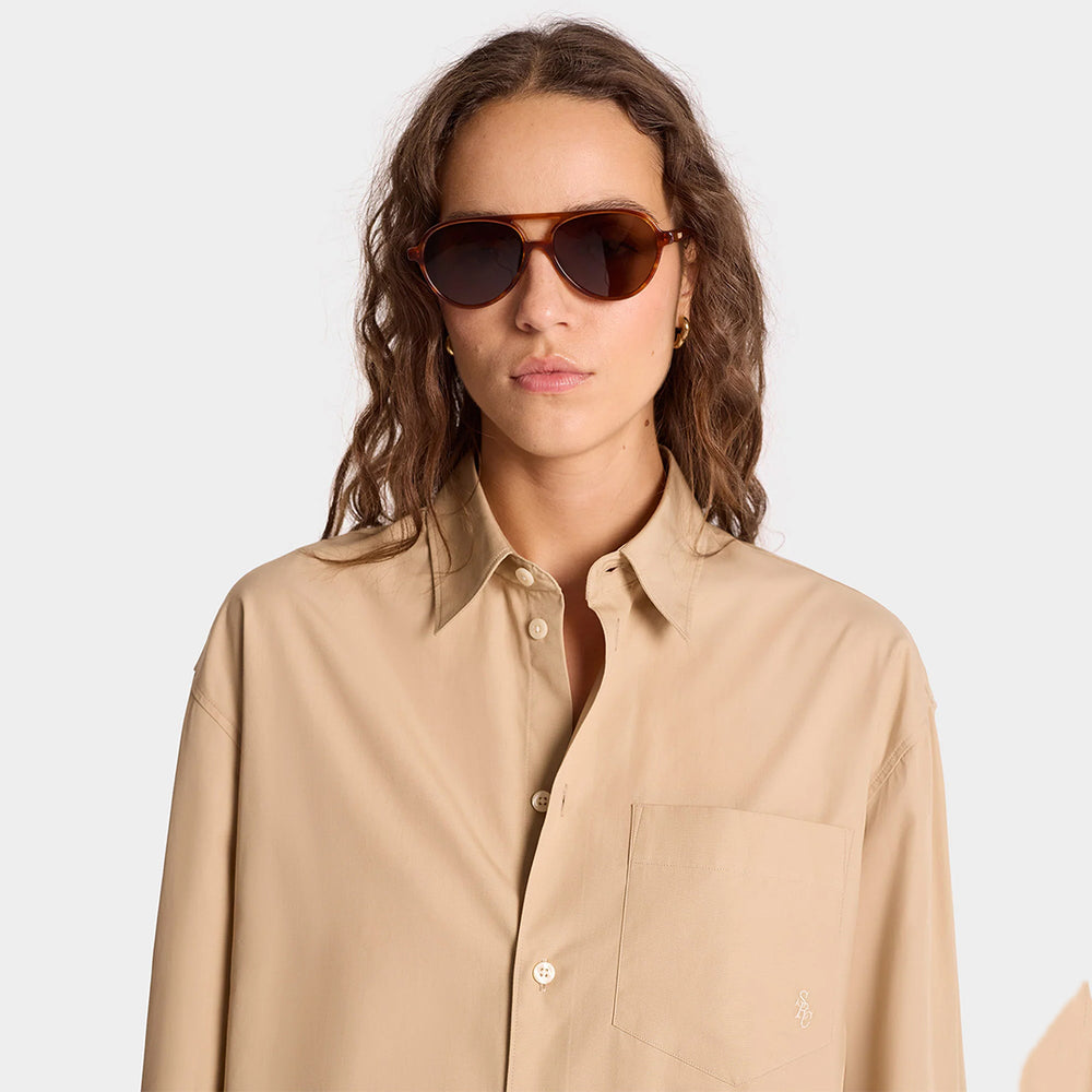 SRC Oversized Shirt British Tan