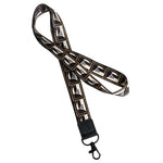 AYS X STK - Lanyard Black, White Gold