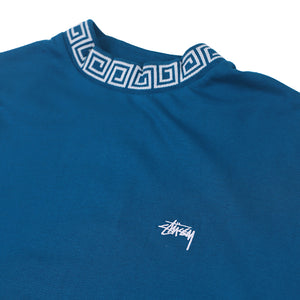 SPIRAL COLLAR CREW BLUE