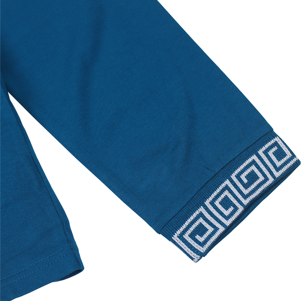 SPIRAL COLLAR CREW BLUE