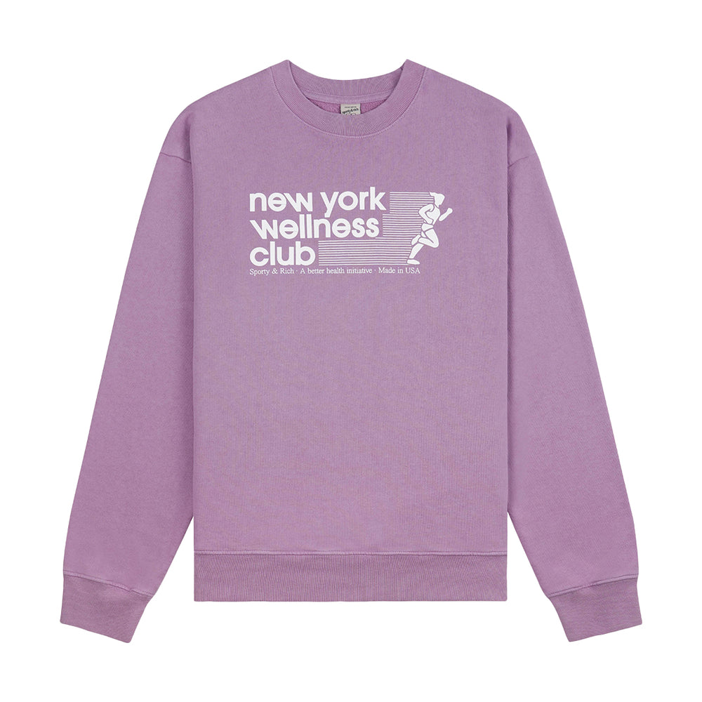 USA Wellness Club Crewneck Soft Lavender/White