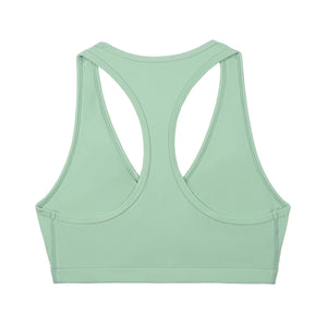 Runner Script V-Neck Sports Bra Thyme/White