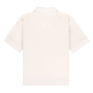 SRC Velvet Shortsleeve Polo Off White