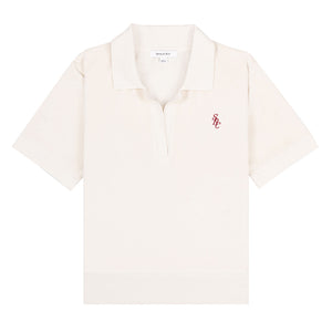 SRC Velvet Shortsleeve Polo Off White