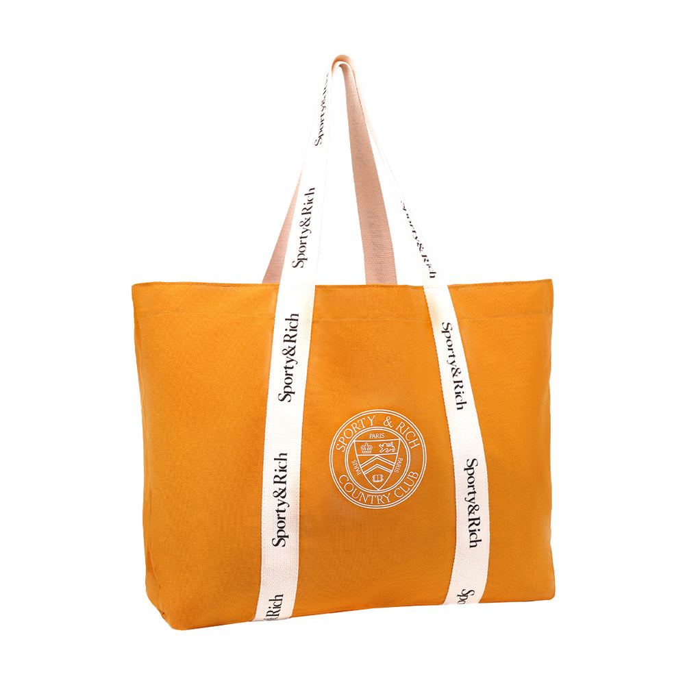 Paris Country Club Tote Bag Faded Gold/White
