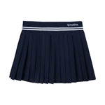 Abigail Wool Pleated Skirt Navy