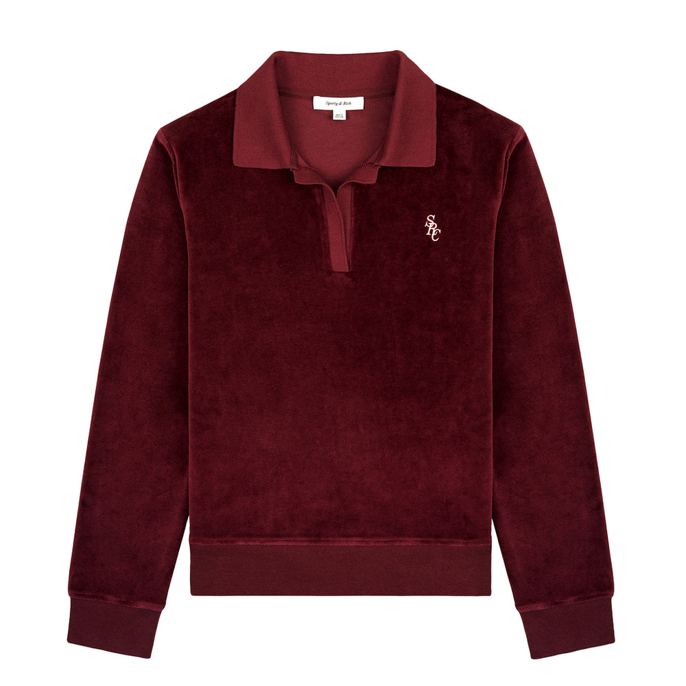 SRC Velvet Longsleeve Polo Merlot