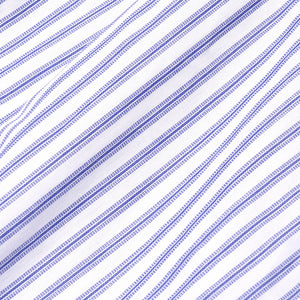 SRC Embroidered Button Down Shirt White/Blue Stripe Dot/White