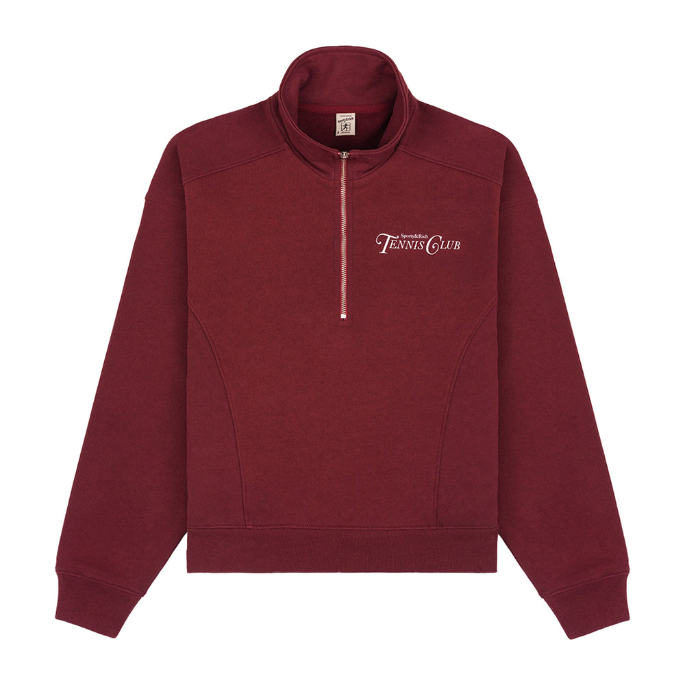 Rizzoli Tennis Quarter Zip Merlot