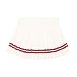 Classic Logo Pleated Skirt Off White