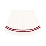 Classic Logo Pleated Skirt Off White