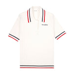 Serif Logo Mila Polo Short-Sleeves White/Navy/Bright Red