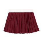 Classic Logo Pleated Skirt Merlot