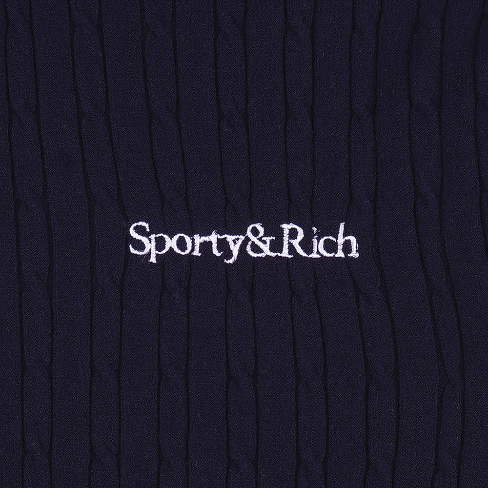 
            
                Load image into Gallery viewer, Serif Logo Mila Polo Short-Sleeves Navy/White/Bright Red
            
        