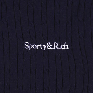 Serif Logo Mila Polo Short-Sleeves Navy/White/Bright Red