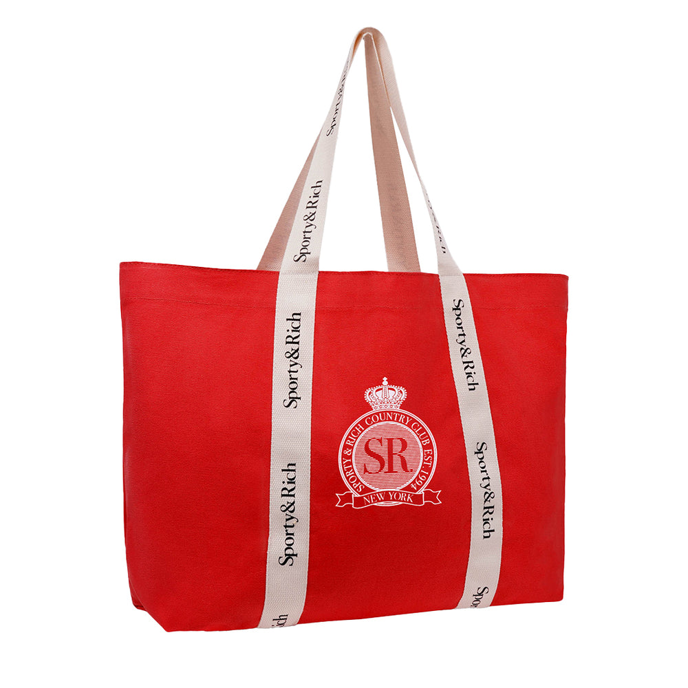 Royal Club Tote Bag Bright Red/White