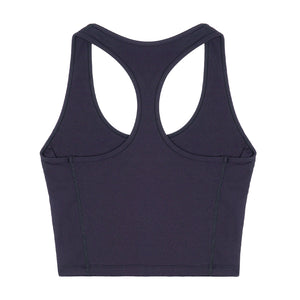 SR Bold Sports Cropped Tank Slate Blue