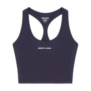 SR Bold Sports Cropped Tank Slate Blue