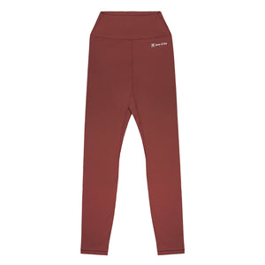 RUNNER SCRIPT HIGH WAISTED LEGGING MAROON