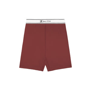 RUNNER SCRIPT BIKER SHORT MAROON